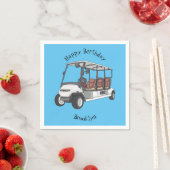 Golfwagen/Golf Buggy Cartoon Abbildung Serviette (Beispiel)