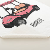 Golfwagen/Golf Buggy Cartoon Abbildung Sherpadecke (3/4)
