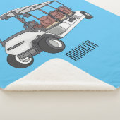 Golfwagen/Golf Buggy Cartoon Abbildung Sherpadecke (3/4)