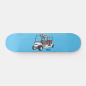 Golfwagen/Golf Buggy Cartoon Abbildung Skateboard (Horizontal)