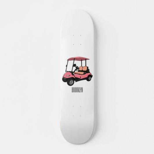 Golfwagen/Golf Buggy Cartoon Abbildung Skateboard (Vorne)