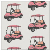 Golfwagen/Golf Buggy Cartoon Abbildung Stoff (Nahaufnahme)