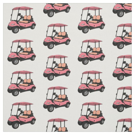Golfwagen/Golf Buggy Cartoon Abbildung Stoff (Muster)