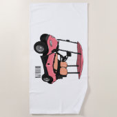 Golfwagen/Golf Buggy Cartoon Abbildung Strandtuch (Vorderseite)