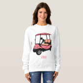 Golfwagen/Golf Buggy Cartoon Abbildung Sweatshirt (Vorne ganz)