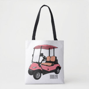 Golfwagen/Golf Buggy Cartoon Abbildung Tasche