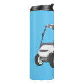 Golfwagen/Golf Buggy Cartoon Abbildung Thermosbecher (Nach links gedreht)