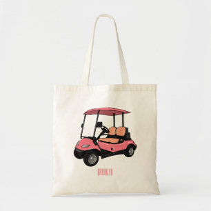 Golfwagen/Golf Buggy Cartoon Abbildung Tragetasche