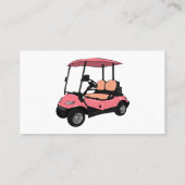 Golfwagen/Golf Buggy Cartoon Abbildung Visitenkarte (Rückseite)
