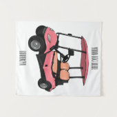 Golfwagen/Golf Buggy Cartoon Abbildung Wandteppich (Vorderseite (Horizontal))