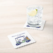 Golfwagen Golfbag Club Hochzeit DIY Mehrfarbig #3 Untersetzer (Vor Ort)