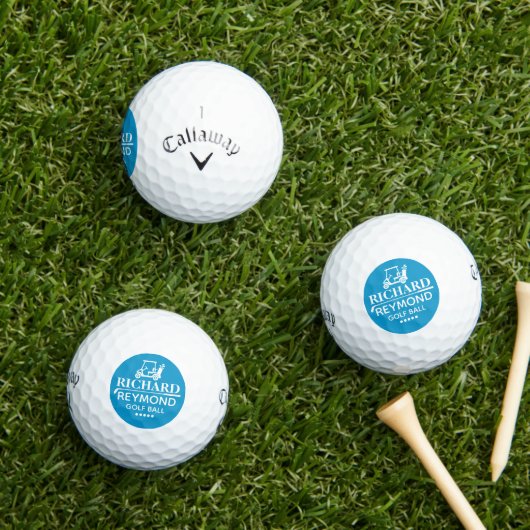 Golfwagen > Golfer Blaues Zeichen Golfball (Insitu Gras)