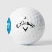 Golfwagen > Golfer Blaues Zeichen Golfball (Logo)
