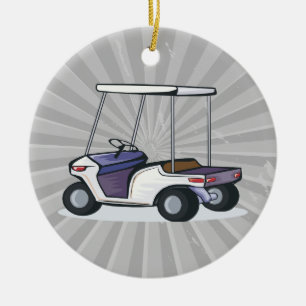 Golfwagen-Grafik Keramik Ornament
