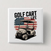 Golfwagen-Leben Ehemann Golfen Golfer Liebhaber Button (Vorderseite)