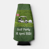 Golfwagen mit kanadischer Flagge für Golfer-Party Flaschenkühler (Vorderseite)