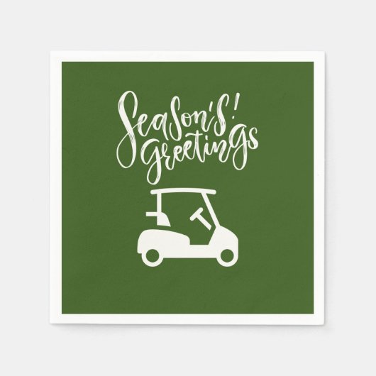 Golfwagen mit Saisongrün Serviette (Vorderseite)