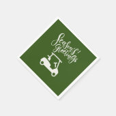 Golfwagen mit Saisongrün Serviette (Ecke)