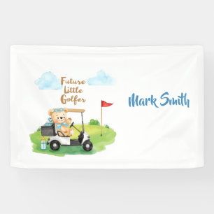 Golfwagen mit Text Hallo Baby für Golf spielenden  Banner