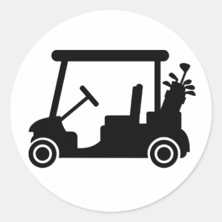 Golfwagen Runder Aufkleber