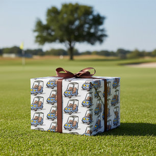 Golfwagen-Sportspaß-Fahrzeug Geschenkpapier