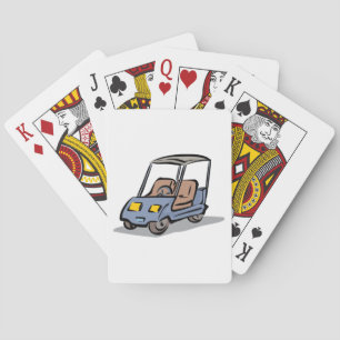Golfwagen-Sportspaß-Fahrzeug Spielkarten