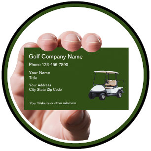 Golfwagen Thema Visitenkarte