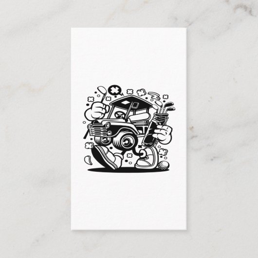 Golfwagen Visitenkarte (Vorderseite)