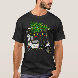 Golfwagen-Weihnachtsbaumlichter Xmas Sport Golfer T-Shirt