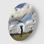 Golfwelt Große Wanduhr (Winkel)