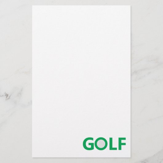 Golfzeichen Briefpapier (Vorderseite)
