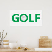 Golfzeichen Poster (Küche)