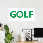 Golfzeichen Poster (Heimbüro)