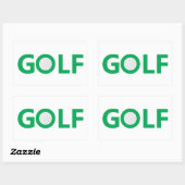 Golfzeichen Rechteckiger Aufkleber (Blatt)