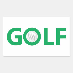 Golfzeichen Rechteckiger Aufkleber