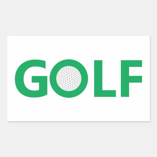 Golfzeichen Rechteckiger Aufkleber (Vorderseite)
