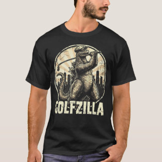 Golfzilla Humorvoller Riesiger Reptilien-Golfer St T-Shirt