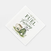 Golfzubehör mit Text auf Grün Serviette (Ecke)