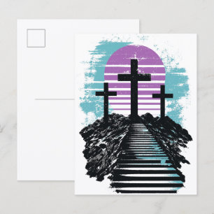 Golgatha Kalvarienberg es ist vollbracht Moderner  Postkarte