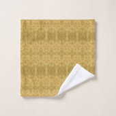 Golgelbes helles Muster Badhandtuch Set (Waschlappen)