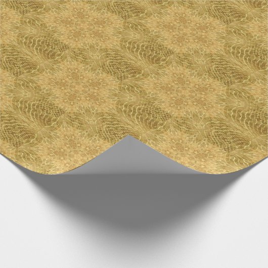Golgelbes helles Muster Geschenkpapier (Ecke)