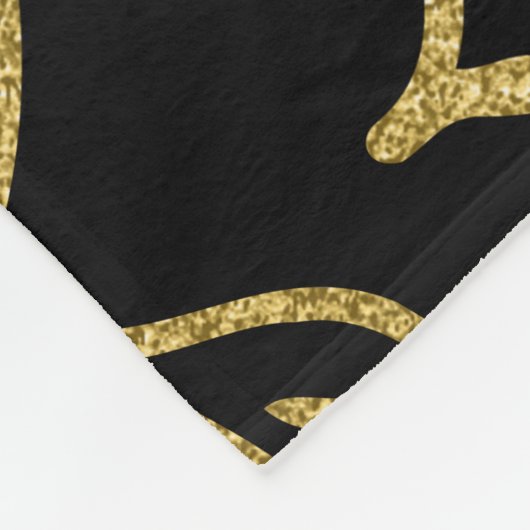 Golgoldenes Blumendesign für jede Farbe Fleecedecke (Ecke)