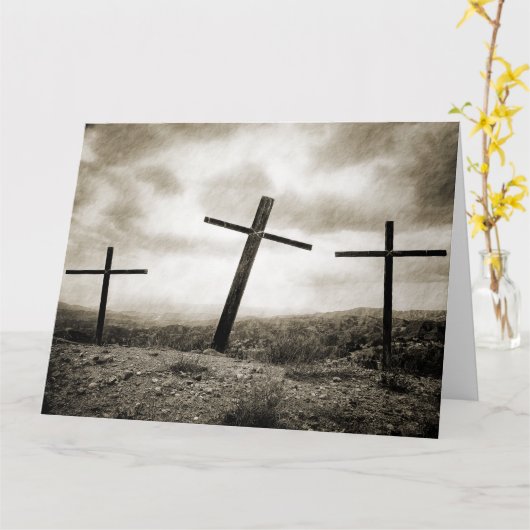 GOLGOTHA Jumbo Grußkarte Karte (Gelbe Blume)