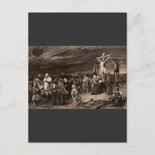 Golgotha Ort und Jesus von Munkacsy Postkarte