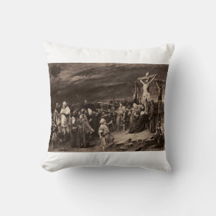 Golgotha-Stätte und Jesus von Munkacsy Kissen