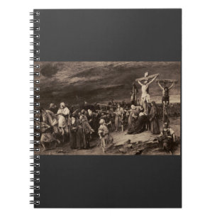 Golgotha-Stätte und Jesus von Munkacsy Notizblock