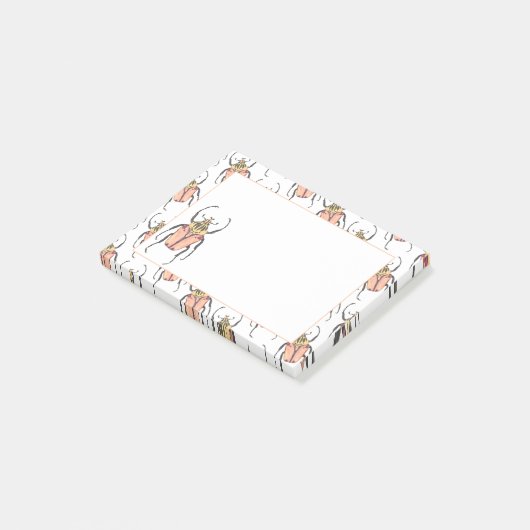 Goliath Beetle Liebe Bug Pink Post-it Klebezettel (angewinkelt)