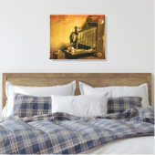 Goliath gegen David Leinwanddruck (Insitu (Schlafzimmer))