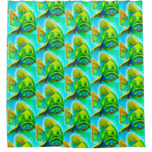 GOLIATH GROUPER SHOWER CURTAIN & LINER DUSCHVORHANG (Vorderseite)