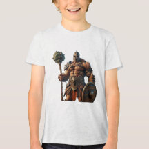 Goliath mit einer Keule auf einem weißen Kurzarm-S